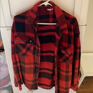 Fuzzy urban outfitters flannel